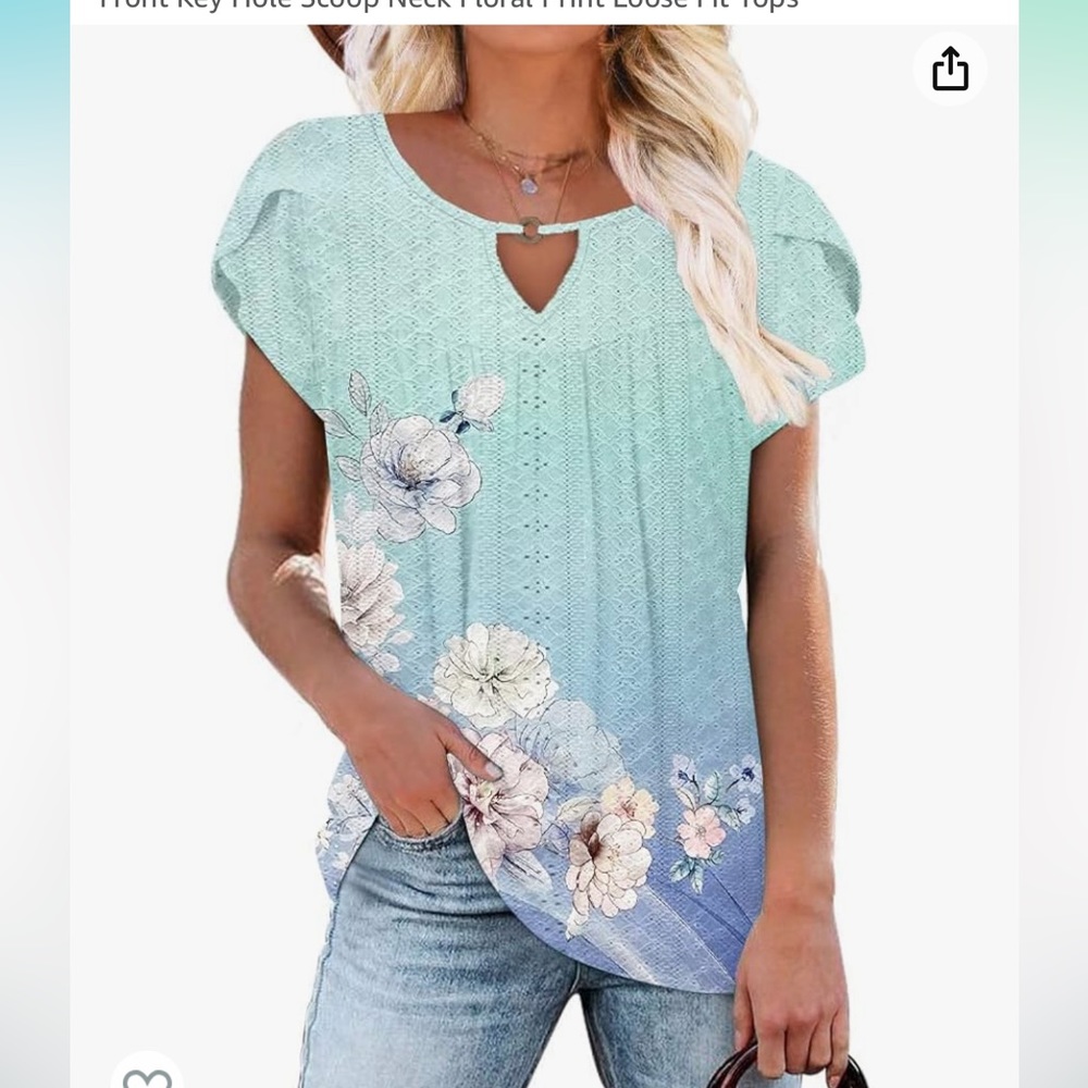 Pull on crew neck top